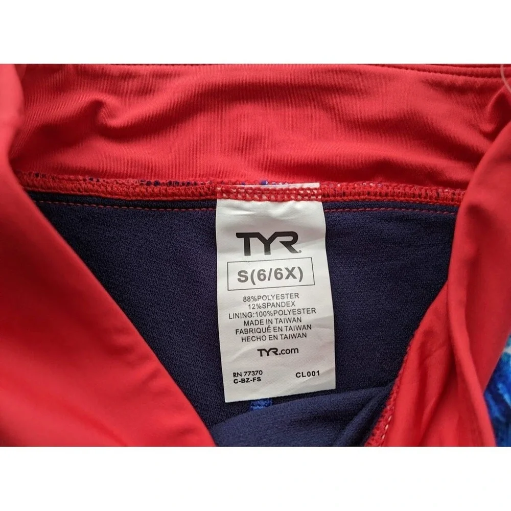 TYR‎ Kids Two Piece Swimsuit Size Small 6X Twinkle USA Patriotic UPF 50+ NEW